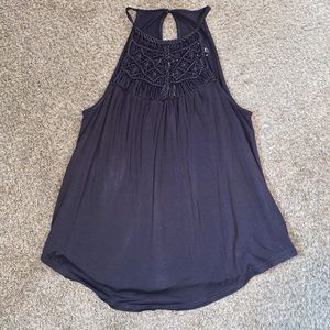 Grey halter tank top